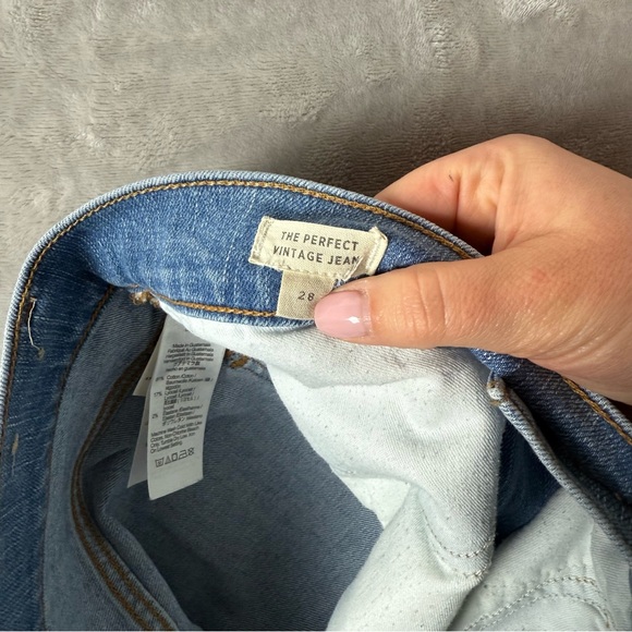 Madewell The Perfect Vintage Jean Distressed Raw Hem Size 28 - Picture 3 of 9